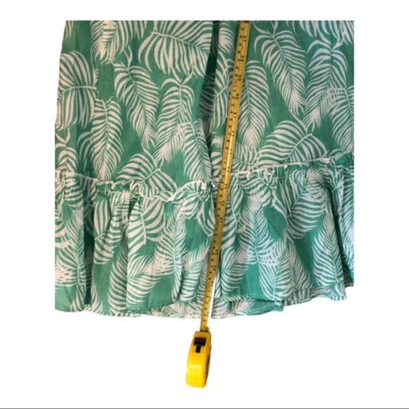 Green white floral open back halter beach cover up crochet maxi dress size small - Picture 15 of 16